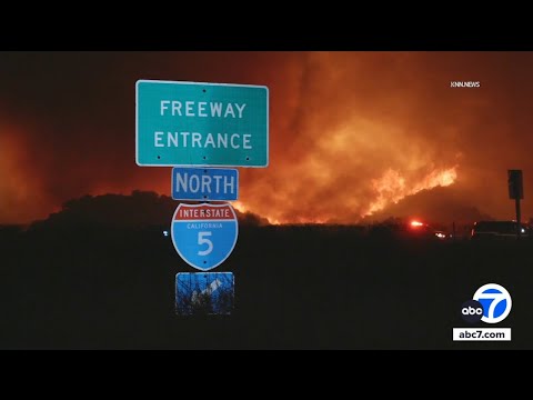 394-acre brush fire near 5 Fwy in Gorman triggers evacuation warnings