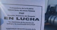 Frente a la Casa de Gobierno, empleados de la PIAP reclaman por la continuidad de la planta, este martes