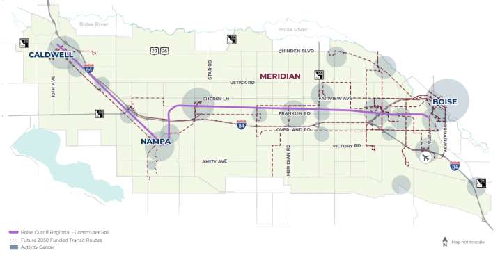 COMPASS identifies commuter rail as the preferred mass transit solution for the Treasure Valley