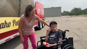 114-year-old Michigan woman celebrates birthday with giant Idaho potato