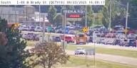 Traffic backed up due to crash on Brady Street
