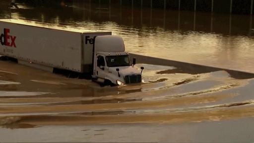 Parents and child killed when tree falls on car as heavy rain and flooding hit Tennessee