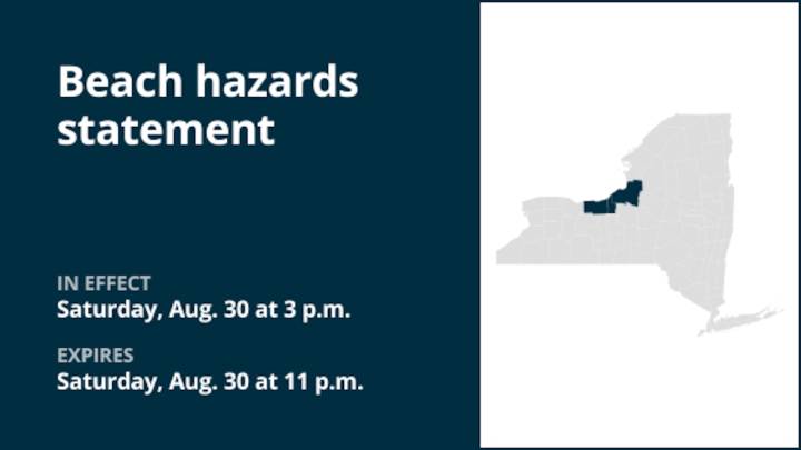 NY weather: Beach hazards statement issued for New York until Saturday night