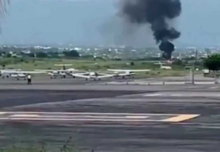 Se accidenta aeronave en el Aeropuerto Internacional de Cuernavaca