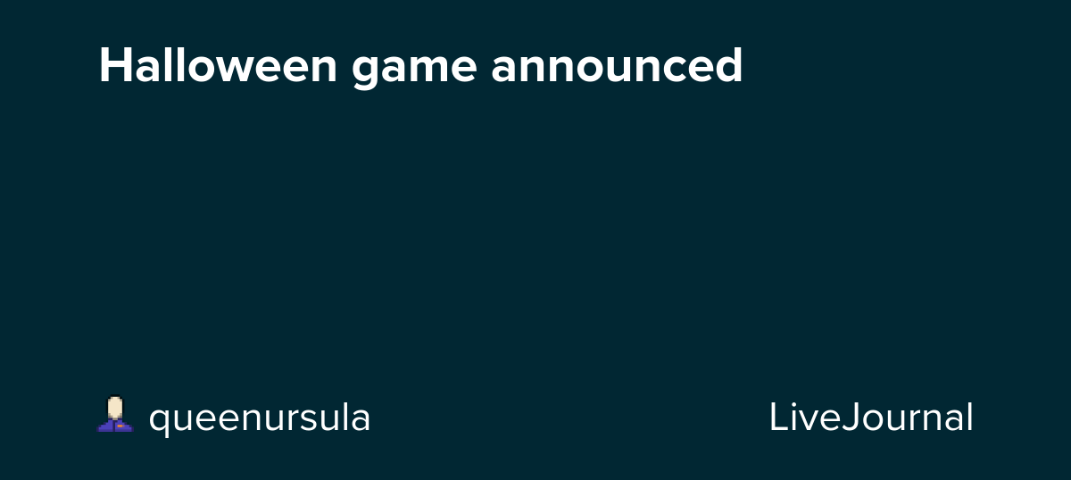 Halloween game announced: ohnotheydidnt