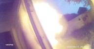 Moment heroic cops save sleeping woman from house fire