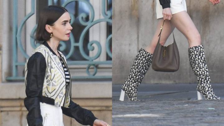 Lily Collins Is Filiming 'Emily in Paris' Season 5 With Max Mara Boots