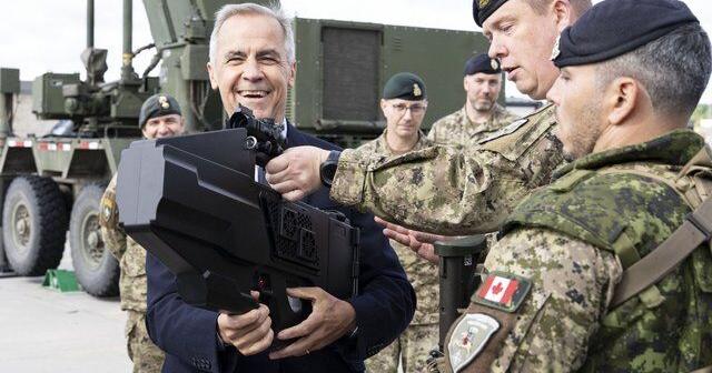 Carney tours Latvian military base to wrap up European trip