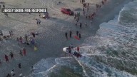 1 muerto y 6 rescatados de ahogarse en playa sin vigilancia en NJ