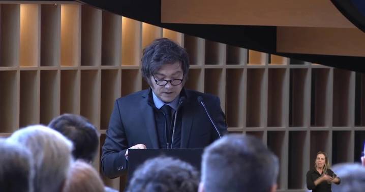 Video. Javier Milei reapareció en público sin referirse a las presuntas coimas en Discapacidad: qué dijo