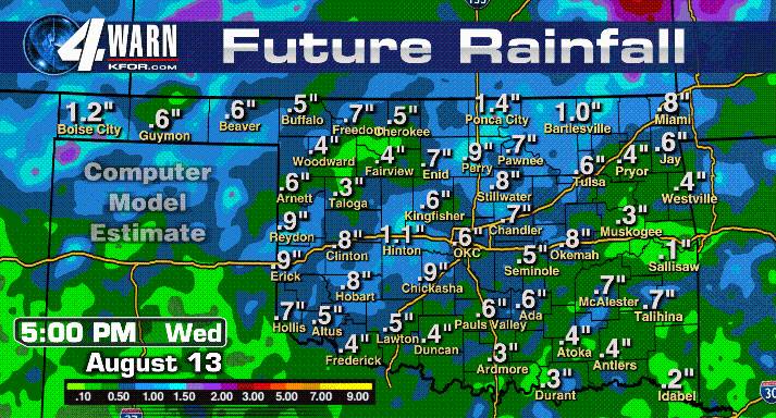 Great News! Our Oklahoma Rain/Storm Chances Going Up, Up, Up!