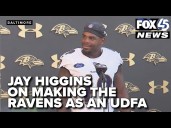 LB Jay Higgins speaks after making the Ravens 53-man roster as an undrafted free agent