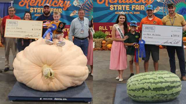 Kentucky State Fair's largest pumpkin beats last year's by nearly 500 pounds