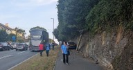Mannamead Road in Plymouth blocked after car crashes into telegraph pole