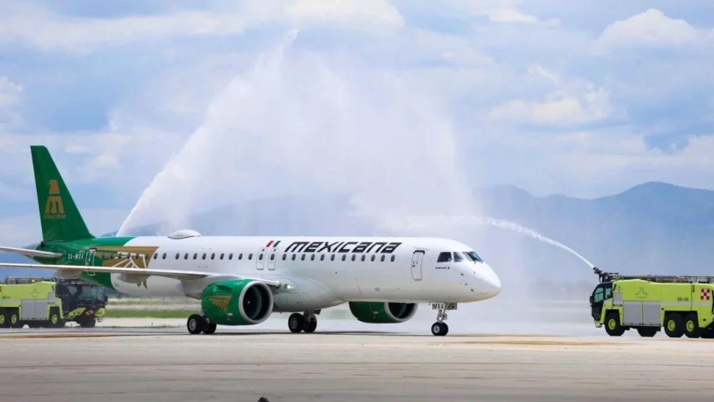 Mañana, Mexicana recibe su tercer Embraer en el AIFA