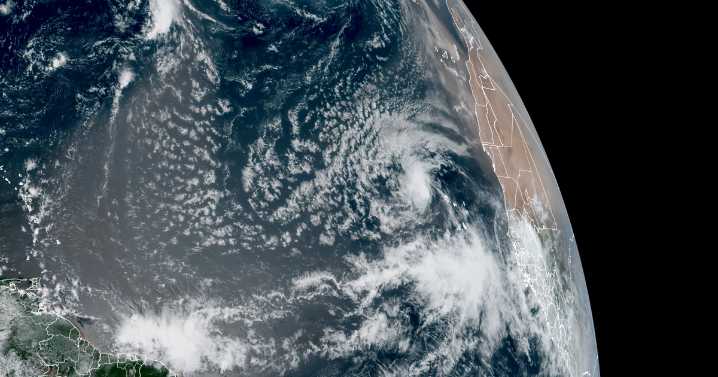 Tropical Storm Erin forms in the Atlantic and is expected to strengthen into the first hurricane of the season