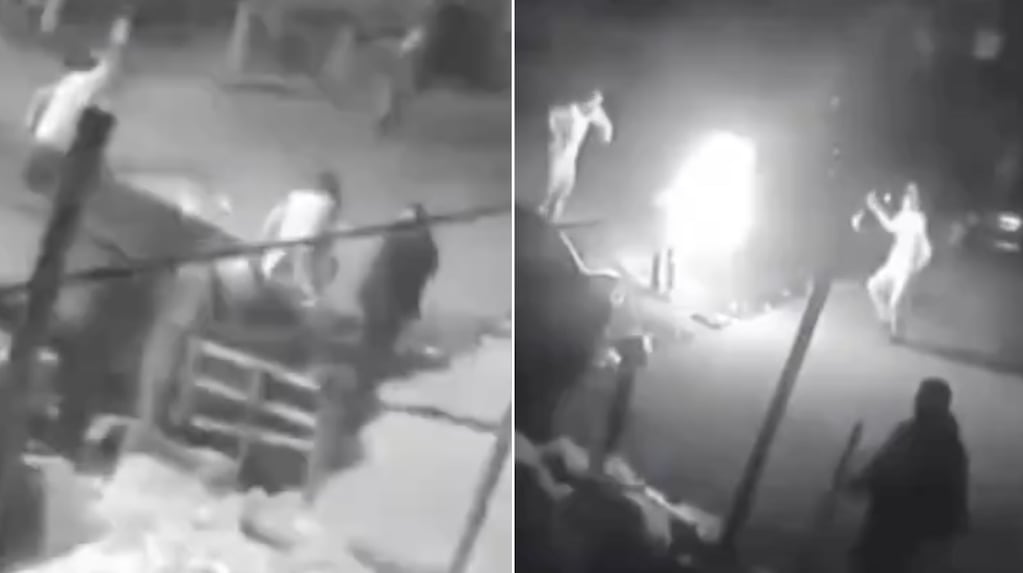 Impactante video: encontró a su expareja con su nuevo novio y la prendió fuego en el medio de la calle