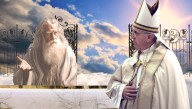 Awkward Start As Saint Peter Asks Francis If He Can Have His Pope Hat Back