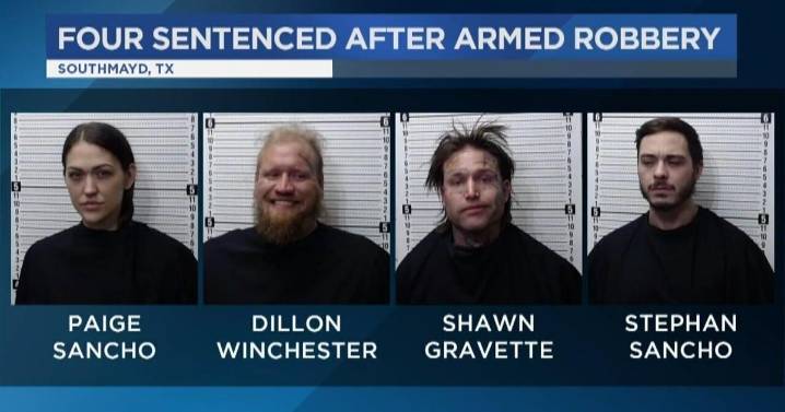Four people sentenced in armed robbery case