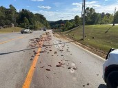Truck hauling 'animal parts' leaves gruesome spill on Kentucky highway