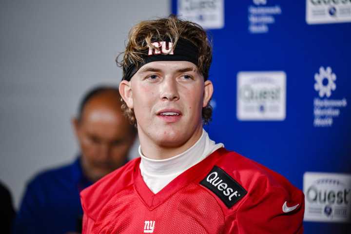 Giants' Jaxson Dart receives advice from Bills' MVP quarterback ahead of preseason debut