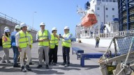 Visita al buque Cable Enterprise, atracado en Granadilla