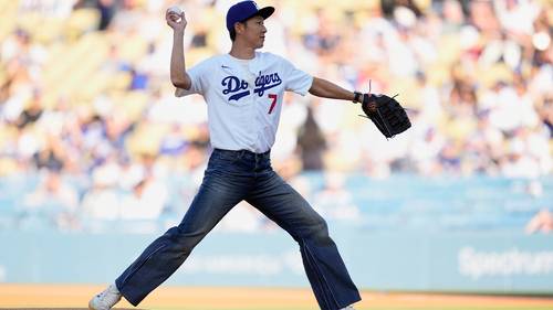 Son Heung-min throws ceremonial first pitch at Dodgers game against Cincinnati Reds