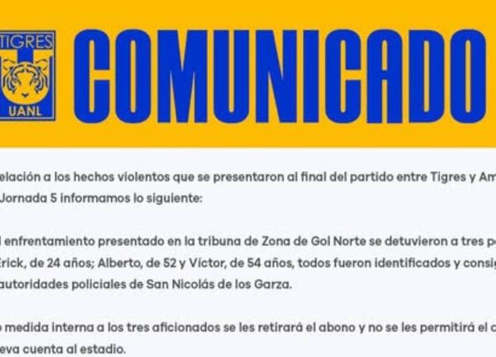 Veta Tigres a agresores en pelea del Uni
