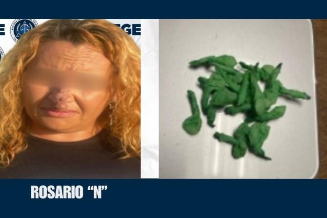 Mujer detenida en un cateo en Ensenada