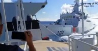 Chinese ships crash in chase with Filipino patrol boat in the South China Sea