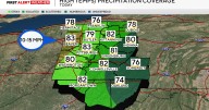 Cold front moves in on Sunday evening leading to fall-like temperatures to start next week