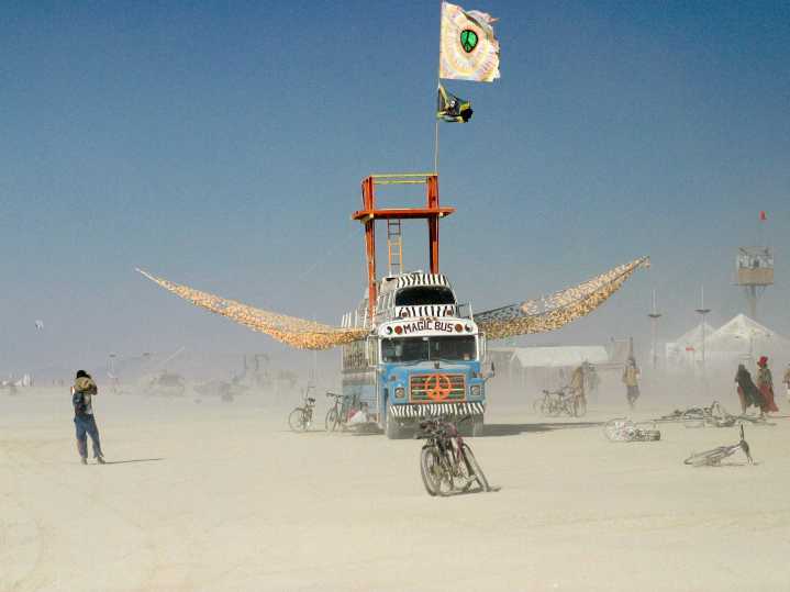 Private planes halted at Burning Man's volunteer-run airport as a storm rips through the Playa
