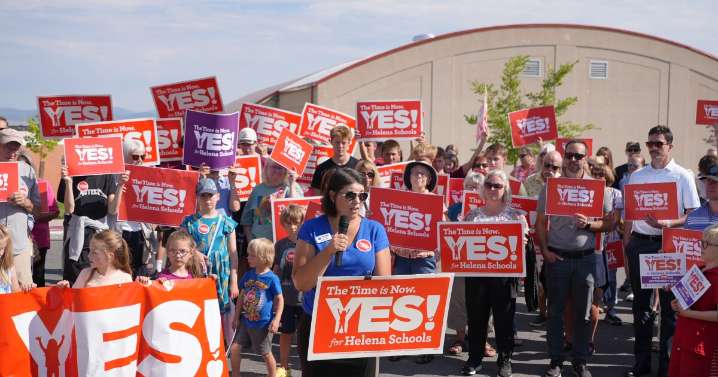 School bond supporters rally outside Helena High School