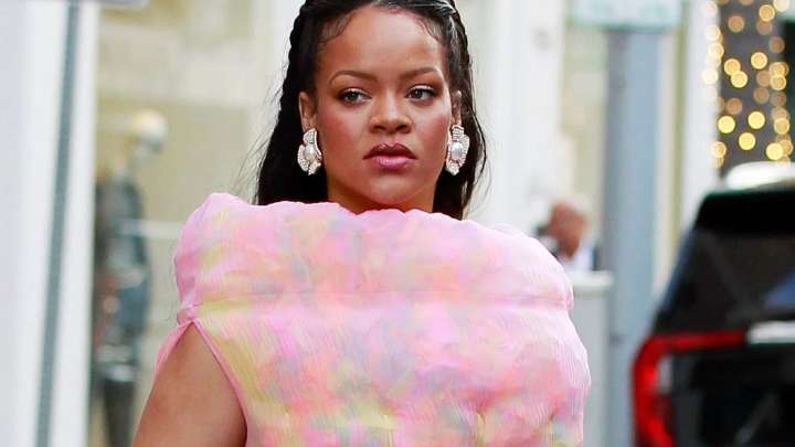 Rihanna shows off baby bump as she is spotted out in LA wearing £2.1k marshmallow