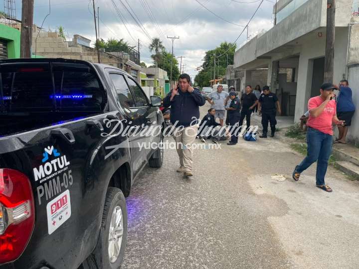 Motociclista termina hospitalizado tras derrapar en Motul