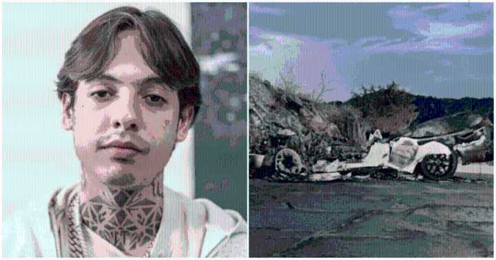 Natanael Cano estaba dentro de su camioneta cuando se incendió; quedó calcinada (FOTOS)