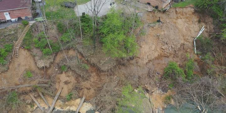 Contractor hired to help stabilize ground behind Harrod Creek homes