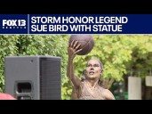 Seattle Storm honor legend Sue Bird with statue outside Climate Pledge Arena