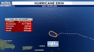 Hurricane Erin strengthens to major Category 4, continues west