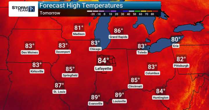 Storms Tonight, Warmer and Hotter as the Week Progresses