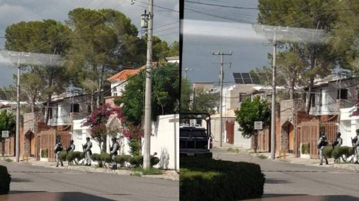 Captan a agentes de la GN afuera de la casa de Javier Corral