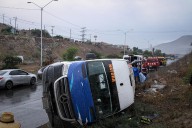Cuatro personas resultan heridas en accidente de transporte público en el bulevar 2000