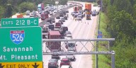 FIRST ALERT: North Charleston Police chase ends in crash, brings interstate down to 1 lane