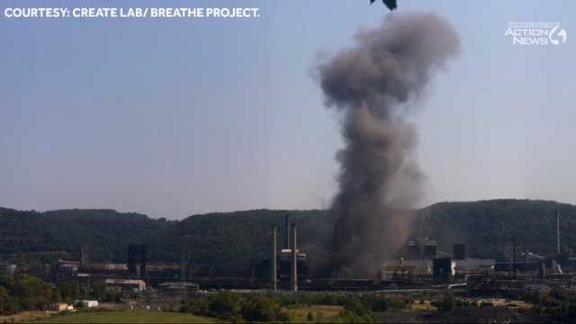 Explosion at US Steel plant captured on timelapse video