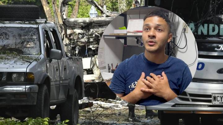 La impactante historia de un sobreviviente del atentado en Cali: su camioneta quedó entre los dos camiones con explosivos