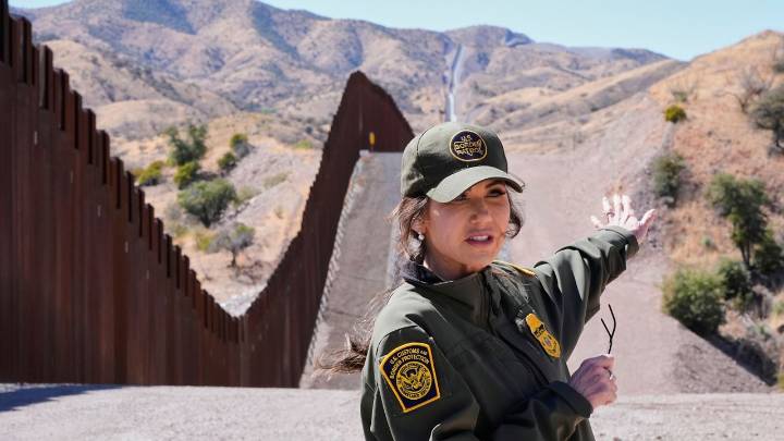 Noem says entire southern border wall to be painted black