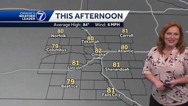 Warm, muggy Thursday afternoon for Omaha area