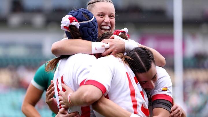 España planta batalla sin éxito a Irlanda en su segundo choque del Mundial Femenino de rugbi (43