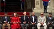 Dina Boluarte encabeza relevo de la Guardia de Honor junto a Santiváñez tras su polémico retorno al Gabinete | Ministerio de Justicia 
