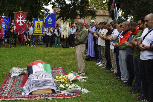 Israel's war conduct is condemned during Italian funeral for Palestinian woman evacuated from Gaza